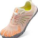Scurtain Unisex Mens Womens Athletic Hiking Water Shoes Quick Dry Barefoot Aqua Shoes Swim Shoes Beach Shoes with Drainage (11 Women/9.5 Men, Beige/Vela)