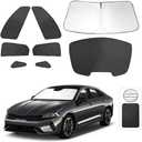 8PCS Windshield Sun Shade Custom Fit for 2021-2024 2025 Kia K5, GT-Line, GT, Sedan Accessories Foldable Sunshade Side Rear Window Shade Cover Full Set Privacy Protection Keeps Car Cool