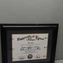 GMFrames 11"x14" Diploma Degree Frame with Mat or Display 15"x18" Certificates without Mat,Solid Wood,Black Finish with Intricate Black Rope Detail,UV Protection Acrylic