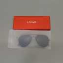 livho Sunglasses for Men Women Aviator Polarized Metal Mirror UV 400 Lens Protection (Black Grey)