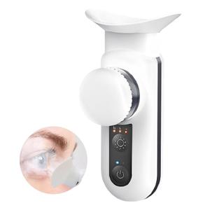 Heated USB Nano Eye Moisturizer & Soother - Portable Drops Steamer for Dry Eye, Rechargeable Electric Mist Sprayer With Warm Compress for Stye Relief, Home & Travel, Off White