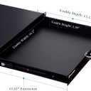 RackPath 1U Rack Mount Drawer for 19 Inch AV/Network/DJ Equipment Racks or Cabinets with Lock and Key