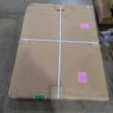 EASYSOUL Modern Glass Coffee Table, 44.88" D x 32.28" W x 15.75" H, Abstract Round Tea Tables for Living Room Home Office Industrial Cocktail Tables (Black-Clear Glass, 44.88")