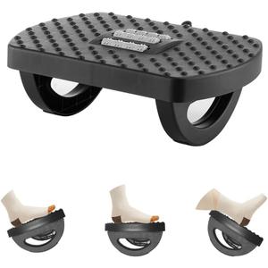 Under Desk Footrest, Foot Rest for Under Desk at Work, Ergonomic Foot Stool for Office Desks, Small Rocking Footrest with Massage Roller&Portable Handle, Leg Rest Pain Relief for Home