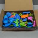 Beach Toys, 36Pcs Dinosaur Sand Toys for Kids Toddlers, Sandbox Toys with 2 Truck, Collapsible Beach Bucket, Mesh Bag, Sand Molds, Sand Castle Building Kit, Travel Beach Toy for Kids Toddlers Ages3-12