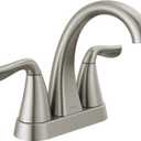 Delta Faucet Arvo Centerset Bathroom Faucet Brushed Nickel, Bathroom Sink Faucet, Drain Assembly Included, SpotShield Stainless 25840LF-SP (SpotShield Brushed Nickel)