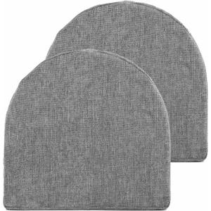 Chair Cushions: Premium High-Density Memory Foam Seat Cushion for Office, Home, & Car - Ergonomic Design for Comfortable Sitting, Relieves Pain & Tailbone Pressure with Non-Slip Bottom, 2 Pack, Gray