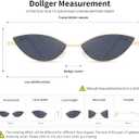 Dollger Cat Eye Cute Sunglasses for Women Men Triangle Vintage Trendy Cool Sun Glasses
