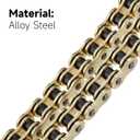 520 Motorcycle Chain 110 Links O-Ring with Connecting Master Link and Chain Breaker Heavy Duty Drive Chain for Motorcycle Bicycle Go Kart Mini Trail Bike