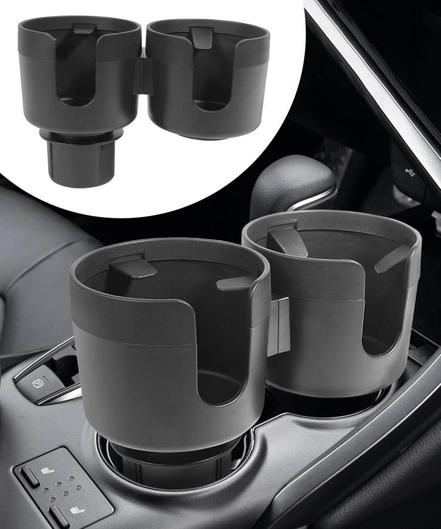 2-in-1 Cup Holder Expander,Multifunctional Car Cup Holder Expander Adapter,Car Accessories Car Cup Holder Automotive Cup Holders,Cup Holder Organizer with Adjustable Base, 1294EHYBJ001