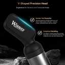 Back Shaver for Men, LED Display Electric Groin Hair Trimmer, Safety Lock, IPX7 Waterproof Wet/Dry Clippers, Rechargeable with Long Handle, Multi-Functional Back Trimmer for Men(Stone Black)