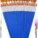 66 Pcs Small Paint Brushes Set - Slurrivate Round & Flat Brush Bulk for Detail Painting, Perfect for Acrylic, Watercolor, Canvas & Face Painting | Classroom, Kids & Artist Craft Supplies