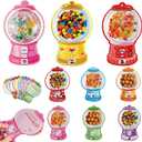 Valentines Candy Cards Gift Set - 36 PCS DIY Craft Treat Holder Bulk Class Valentines Candy Exchange Gifts for Couples Families Party Gift, Bubble Gum Machine