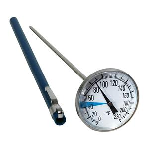 Stainless Steel Soil Thermometer by Smart Choice| 127mm Stem, Easy-to-Read 1.5 Dial Display, 0-220 Degrees Fahrenheit Range | Soil Temperature Thermometer for Ground, Compost, Garden Soil