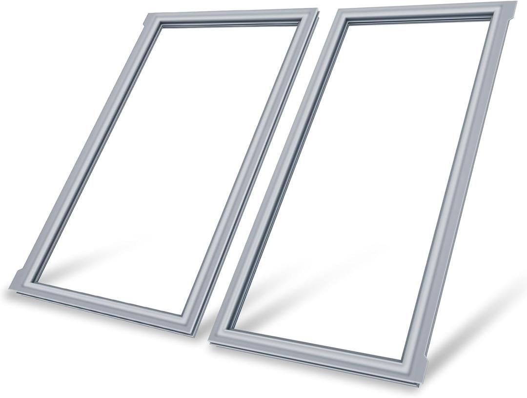 Luckman Pack of 2 Upgeaded W10830274 Refrigerator Door Gasket for Whirlpool Kitchen-aid Part 32.09"x16.93" Refrigerator Seals Replacement, Fridge Door Gasket Replace W10294127,W10443273,4454925-Gray