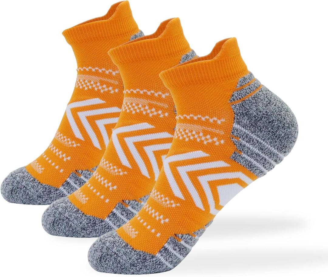 Women's sports socks running comfortable with Cushion anti-bubble 3 pairs low-top high-performance soft socks (7-10)