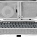 Geekria Keyboard Carrying Case, Compatible with Logitech Keys-to-GO 2 Hard Shell Protective Travel Bag (Dark Grey)
