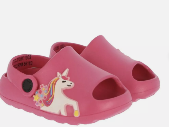 Capelli New York Kids Unicorn Slide Ankle Straps ( Girls 1 St Walker ) Size 10