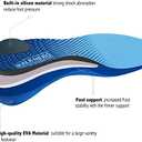 Plantar Fasciitis Feet Insoles Arch Supports Orthotics Inserts Relieve Flat Feet, High Arch (Mens 4-4 1/2 | Womens 6-6 1/2) (New Blue)