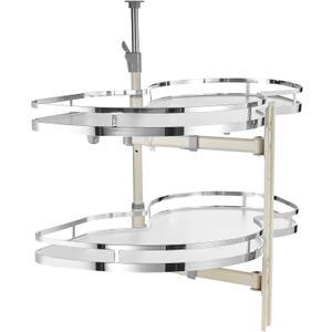 VEVOR Swing Right Blind Corner Cabinet, Pull Out Organizer for 36 inch Width Blind Cabinet, 2 Tier Height Adjustable Swing Tray, Soft Close Kitchen Cloud Blind Organizer, Right Open