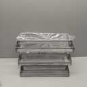 Auledio 2 Pack Spice Rack Organizer, 3 Tier Countertop Stand or Wall Mounted Storage Rack Hanging Shelf for Kitchen Cabinet, Cupboard, Pantry Door or Bathroom Shower Cosmetic  Chrome