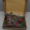 Yilloog 8 Sets Mini Christmas Candle Rings Wreaths Berry Pinecone Red Poinsettia Wreaths Rings Xmas Mini Candle Holders for Christmas Wedding Table Centerpiece Decor (Delicate)