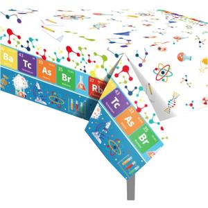 CC HOME 1 Pack Science Laboratory Plastic Tablecloth 54 x 87 Inch Long Rectangular Table Cover for Buffet,Birthday Party Holiday Dinner,Picnic or Tablecloth for Kitchen Event Use