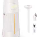 Humidifier Large Room - GloryAir 6.3Gal/24L 4X Atomizers Top Fill Whose House Large Cool Mist Quite Humidifiers 1500mL/h for Home Bedroom 3000 ft with Auto Mode for Commercial Office Plants (Beige)