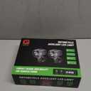 Kewig Motorcycle Auxiliary LED Light Kit Driving Spotlights White/Amber Fog Light with Mount Brackets Wire Harness Waterproof 60W Offroad Work Lights Compatible with Motorcycle J-eep Car Truck (Black)