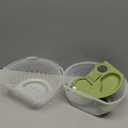 Dwarf Hamster Travel Carrier, Portable Hamsterl Cage Carrier with Silent Exercise Wheels Water Bottle Food Dish 2 Tiers Small Animal Breathable Carry Case for Mice Rat Sugar Glider (Green)