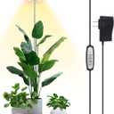 LBW Plant Grow Light, 72 LEDs Full Spectrum Grow Lamp for Indoor Plants, Brightness Adjustable Plant Light with Auto 4/8/12H Timer, 10.4-59 Height Adjustable, Ideal for Large Tall Plants, Black