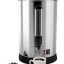 120 Cup Coffee Urn and Hot Beverage Dispenser, 18L/4.8Gal Commercial Coffee Maker Stainless Steel Large Hot Coffee Dispenser for Party Buffet Catering