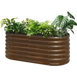 SnugNiture Galvanized Steel Raised Garden Bed Kit - 4x2x2 ft Large Metal Planter Box for Vegetables, Flowers, Herbs | Easy Assembly, Open Bottom Design