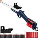 Toy Shotgun Shell Ejecting Toy Gun,Soft Bullets Gun, with 30 Bullets Perfect As a Birthday-Holiday for 8-12 Year Olds(Blue), Medium