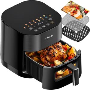 Air Fryer 14-in-1 with Viewing Window, 6Qt Large Capacity, 392 Max Crisp, Airfryer No Filping Dual Heating, Bake, Roast, Dehydrate, Reheat, 1700W Fast Even Easy Meals, Nonstick Dishwasher Safe Basket, 6 Quarts