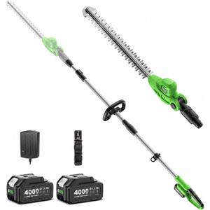 TaskStar 20V Pole Hedge Trimmer Cordless with Handle & Shoulder Strap 8.5ft