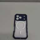 Seacosmo for iPhone 17 Pro Case, Full Body Bumper with Built-in Tempered Glass Privacy Screen Protector and Camera Lens Protection, Compatible with MagSafe, Shockproof Phone Case, 6.9", Deep Blue