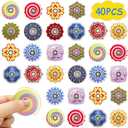 40 Pack Mini Fidget Spinner Toys Party Favors Easter Basket Goodie Bag Stuffers Gifts,Stress Relief Sensory Toys for Kids Teens Adults Autisms,Treasure Box Toy for Classroom Prizes Supplies (color-40)