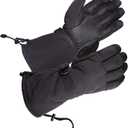 SKYDEER Waterproof and Windproof Genuine Deerskin Leather Ski Gloves with 150G 3M Thinsulate Insulation (SD8648T) (Large, SD8659T)