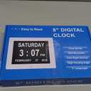 TMC 8 Inch Dementia Clock for Seniors - Medication Reminders, 12 Custom Alarms, Auto-Dimming Large Display Digital Calendar with Multi-Language Support USB Photo & Video Playback, Wall or Desk Mount