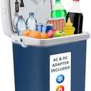 Ivation Electric Cooler & Warmer with Handle |27 Quart (25 L) Portable Thermoelectric Fridge For vehicles & Trucks| 110V AC Home Power Cord & 12V Car Adapter for Camping, Travel & Picnics