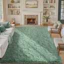 5x8 Rug Sage Green Area Rugs for Living Room,Plush Soft Grass Fluffy Nursery Bedroom Carpet for Kids Teens Home Decor Aesthetic