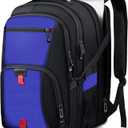 Travel Laptop Backpack, 18.4 Inch Laptop Backpacks for Men Women, 55L Anti Theft Water Resistant College Bussiness TSA Airline Approved Work Computer Backpack, Dark Blue