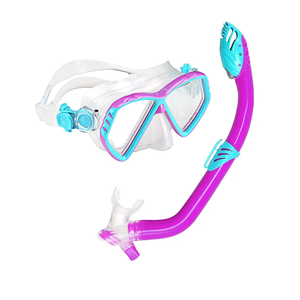 U.S. Divers Regal Jr Kids Snorkeling Combo - Adjustable 2-Window Mask, Leak-Free Customized Fit, Dry Top Snorkel Technology - Play Series, Unisex Children