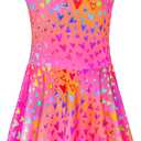 Girls Swimsuits Sleeveless Skirted Size 2-12 Years Old | UPF 50+ Sun Protection, Kids One Piece Swimwear, Bathing Suit Summer Swim Dress