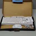 MageGee V550 Wireless Gaming Keyboard and Mouse, 2.4G Full-Sized RGB LED Computer Keyboards with Transparent Shell, Rechargeable Quiet Cordless Mouse & Keyboard Combo for Laptop/PC (Blue & White