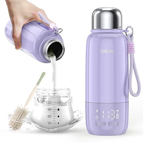 Portable Bottle Warmer for Travel - 3Min Fast Heating of Breast Milk and Formula, 36W and Higher Fast Charge, 17 Ounces Large Capacity, Baby Bottle Warmer On The Go for Outdoor Airplane and Car