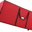 Sattiyrch Christmas Tree Storage Bag, Fits Up to 7.5 ft Tall Artificial Tree, Heavy Duty 600D Canvas Red Rolling Tree Storage Bag with Sleek Dual Zipper and Durable Handles, 45" x 15" x 20",  Red