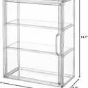 BOHOIDEE 3 Tiers Clear Display Case for Figures, Acrylic Storage Organizers Box with Magnetic Door, Wall-Mounted Dustproof Showcase for Collectibles Action Figure(3PACK Wall-Mounted Medium)