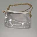Clear Purse for Women - Stadium Approved Small Crossbody Bag with Zipper, Clear Stadium Bag for Concerts, Sports (White)